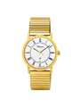 Case Gold Plated Stainless Steel Dial White Dial Black Roman Flexi Band