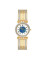 Case Two Tone Gold Plated Stainless Steel Dial Opal Dial Black Roman Half Bangle