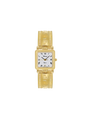 Case Gold Plated Stainless Steel Dial White Dial Black Roman Half Bangle