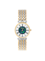 Case Two Tone Gold Plated Stainless Steel Dial Opal Dial Black Roman Bracelet