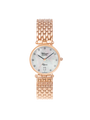 Case Rose Gold Plated Stainless Steel Dial Mother of Pearl Dial Diamond Bracelet