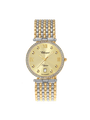 Case Two Tone Gold Plated Stainless Steel Dial Champagne Dial Star Stone Bracelet