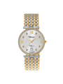 Case Two Tone Gold Plated Stainless Steel Dial Silver Dial Star Stone Bracelet
