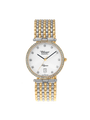 Case Two Tone Gold Plated Stainless Steel Dial White Dial Diamond Bracelet
