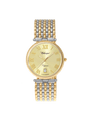 Case Two Tone Gold Plated Stainless Steel Dial Champagne Dial Champagne Roman Bracelet