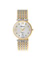 Case Two Tone Gold Plated Stainless Steel Dial Silver Dial Star Stone Bracelet