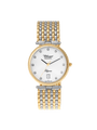 Case Two Tone Gold Plated Stainless Steel Dial White Dial Diamond Bracelet