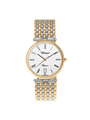 Case Two Tone Gold Plated Stainless Steel Dial White Dial Black Roman Bracelet