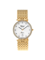 Case Gold Plated Stainless Steel Dial White Dial Diamond Bracelet