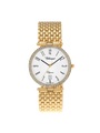 Case Gold Plated Stainless Steel Dial White Dial Black Arabic Bracelet