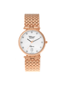 Case Rose Gold Plated Stainless Steel Dial White Dial Diamond Bracelet