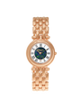 Case Rose Gold Plated Stainless Steel Dial Opal Dial Black Roman Bracelet