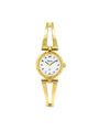 Case Gold Plated Stainless Steel Dial White Dial Black Arabic Half Bangle