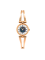 Case Rose Gold Plated Stainless Steel Dial Opal Dial Black Roman Half Bangle