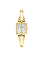 Case Gold Plated Stainless Steel Dial Silver Dial Champagne Roman Half Bangle