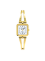 Case Gold Plated Stainless Steel Dial White Dial Black Arabic Half Bangle