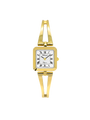 Case Gold Plated Stainless Steel Dial White Dial Black Roman Half Bangle