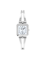 Case Stainless Steel Dial White Dial Black Arabic Half Bangle