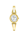 Case Gold Plated Stainless Steel Dial White Dial Black Roman Half Bangle