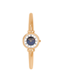 Case Rose Gold Plated Stainless Steel Dial Opal Dial Black Roman Half Bangle