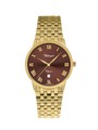 Case Gold Plated Stainless Steel Dial Brown Dial Champagne Roman Bracelet