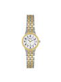 Case Two Tone Gold Plated Stainless Steel Dial White Dial Arabic Bracelet