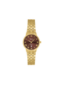 Case Gold Plated Stainless Steel Dial Brown Dial Champagne Roman Bracelet