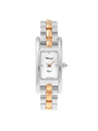 Case Two Tone Rose Gold Plated Stainless Steel Dial Mother of Pearl Dial Stone Bracelet