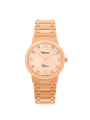 Case Rose Gold Plated Stainless Steel Dial Rose Dial Square Stone Bracelet