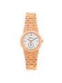 Case Rose Gold Plated Stainless Steel Dial White Dial Rose Roman Bracelet