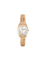 Case Rose Gold Plated Stainless Steel Dial Mother of Pearl Dial Rose Roman Half Bangle