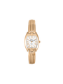 Case Rose Gold Plated Stainless Steel Dial White Dial Rose Roman Half Bangle