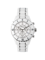 Case Stainless Steel White Ceramic Dial White Dial Arabic Number Bracelet