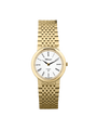 Case Gold Plated Stainless Steel Dial White Dial Black Roman Bracelet