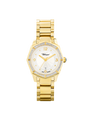 Case Gold Plated Stainless Steel Dial Silver Dial Champagne Arabic Bracelet