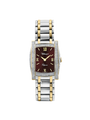 Case Two Tone Gold Plated Stainless Steel Dial Brown Dial Champagne Roman Bracelet