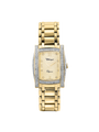 Case Gold Plated Stainless Steel Dial Champagne Dial Square Stone Bracelet