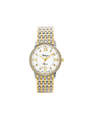 Case Two Tone Gold Plated Stainless Steel Dial White Dial Star Stone Bracelet