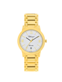 Case Gold Plated Stainless Steel Dial Silver Dial Champagne Roman Bracelet