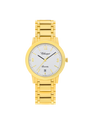 Case Gold Plated Stainless Steel Dial Silver Dial Champagne Arabic Bracelet
