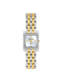 Case Two Tone Gold Plated Stainless Steel Dial Silver Dial Champagne Roman Bracelet