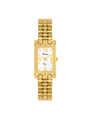 Case Gold Plated Stainless Steel Dial Silver Dial Champagne Arabic Bracelet