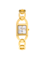 Case Gold Plated Stainless Steel Dial Silver Dial Champagne Roman Bracelet