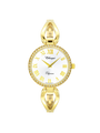 Case Gold Plated Stainless Steel Dial Silver Dial Champagne Roman Half Bangle