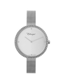 Case Stainless Steel Dial Silver Dial Stone Mesh Band