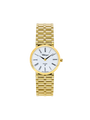 Case 14ct Gold Dial White Dial Black Roman Bracelet