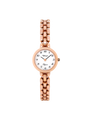 Case 9ct Rose Gold Dial White Dial Black Arabic Bracelet