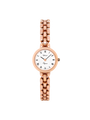 Case 9ct Rose Gold Dial White Dial Black Roman Bracelet