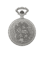 Case Antique Silver Tone Dial White Dial Roman