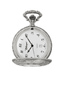 Case Antique Silver Tone Dial White Dial Arabic